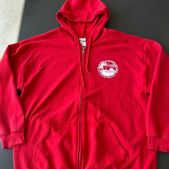 The Oasis Lake Travis Official Zip Hoodie - XL - Red - Picture 1 of 8